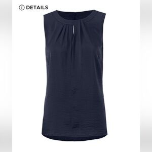 Cabi Weekday top Navy Sleeveless Women's Top
